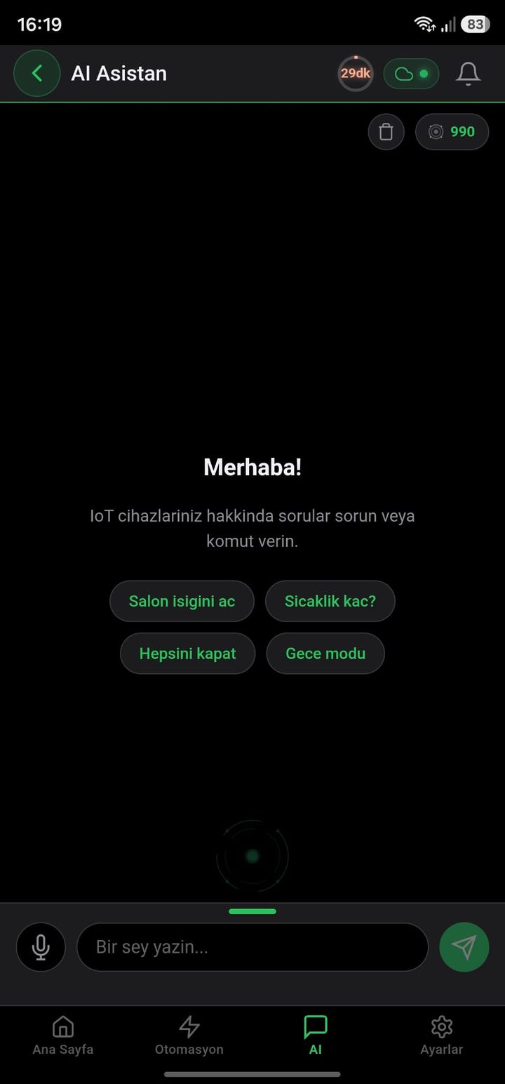 Yapay zekâ asistanı ile konuşarak yönetin